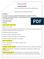 Acute Pancreatitis NOTES