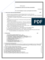 Model Questions of INDUCTION, SYNCHRONOUS & SPECIAL ELECTRICAL MACHINES