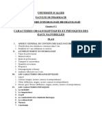 2-CaractÃ©res Organolã©ptiques Et Pysiques D'une Eau