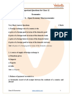 Important Questions For CBSE Class 12 Macro-Economics Chapter 6 - Open Economy Macroeconomics Free PDF