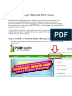 How To Get Philhealth MDR Online