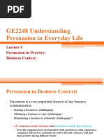 2223a Lecture 9 - Persuasion in Business Context 2