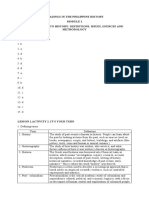 Readings in Philippine History - Module 1 - Introduction To History - Definitions, Issues, Sources and Methodology - GEC 18