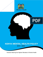 Kenya Mental Health Policy