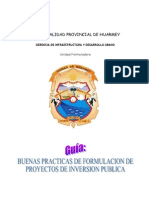 Buenas Practicas Proyectos SNIP