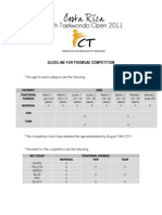 Guidline Poomsae Costa Rica 4th Taekwondo Open