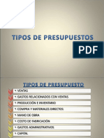 Tipos Presupuestos