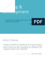 Training & Development