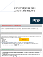 Grandeurs Physques Liées Aux Quantités de Matière