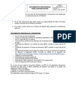 Documentos Requeridos para El Proceso de Contratacion - Virtual