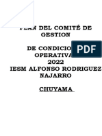 Plan de Condiciones Operativas