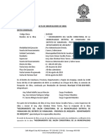 Acta de Observaciones de Obra Salon Consistorial