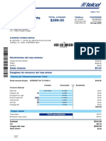 Estado de Cuenta $399.00: Movimientos Del Mes Anterior Total