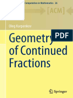 (Algorithms and Computation in Mathematics 26) Oleg Karpenkov (Auth.) - Geometry of Continued Fractions-Springer-Verlag Berlin Heidelberg (2013)