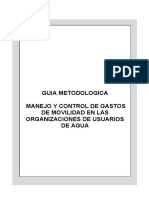 Manejo de Control de Gastos y Movilidad Por Comision de Servicio