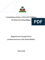 Rapport Code Penal Senatus