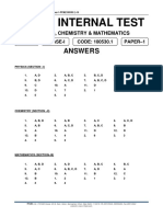 Fiitjee: Internal Test