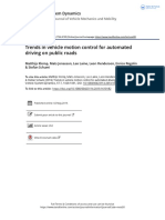 Trends in Vehicle Motion Control For Automated Driving On Public Roads