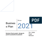 Business Plan Poulet Pistache