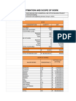 Cost Estimation and Scope of Work