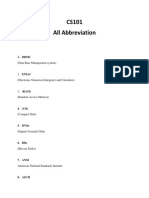 CS101 Abbreviations From Lectures 1 To 81