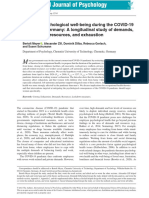 Int J Psychol - 2021 - Meyer - Employee Psychological Well Being During The COVID 19 Pandemic in Germany A Longitud