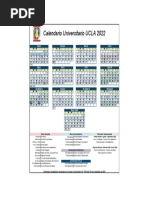 Calendar I o Universitario 2022