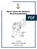 3-Short Notes For Masters Oral Exam