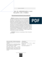 Roblemas DE Aprendizagem E Suas Relações COM A Família: P Artigo de Revisão