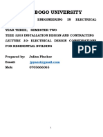 Lecture 10 Electrical Design Considrations For Residential Building