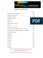 Tabela de Serviços Cyber Net