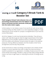 Break Tank & Booster Sizing Fluid Cat 5