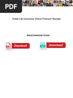 Exide Life Insurance Online Premium Receipt