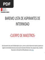 Edu RRHH Informacion Sobre El Calculo Del Baremo de Las Lista de Interinos