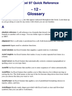 Excel 97 Glossary