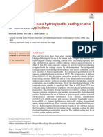 High Performance Nano Hydroxyapatite Coating On Zi