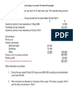 Manufacturing Account Worked Example Question 3