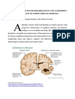 Exercise and Motor Rehabilitation For Alzheimer