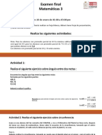 Examen Final Matemáticas 3