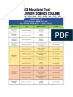 Standard XII - Prelim Exam - Session 1 - Date Sheet - (2022 - 2023)