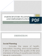 Participatory Planning and Implementation