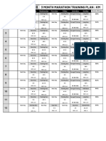 3 Month Marathon Training Plan - KM