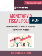 Monetary Policy & Fiscal Policy