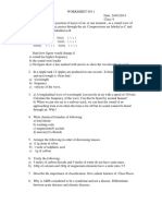 CBSE Class 9 Science Worksheet