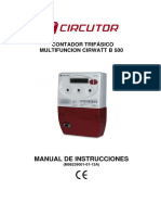 Manual de Instrucciones: Contador Trifásico Multifuncion Cirwatt B 500