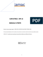 Manuale Istruzione Curvatrice OPK 42