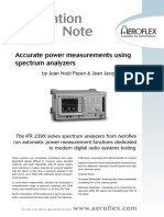 Accurate Power Measurements Using Spectrum Analyzers