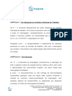 Regulamento Interno de Trabalho Da Empresa Sinapse