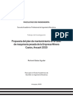 Propuesta Del Plan de Mantenimiento en El Taller de Maquinaria Pesada de La Empresa Minera Castor, Ancash 2020