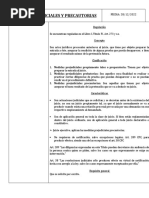 Medidas Prejudiciales y Precautorias